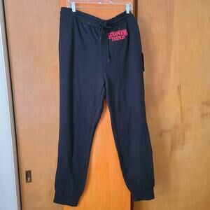 Mens Forever 21 Stranger Things Lounge Pants/Sleep Pants Black 2X NWT Netflix